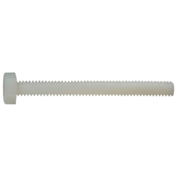 Midwest Fastener 1/4"-20 x 2-1/2" Hex Head Bolt, Coarse Thread, White