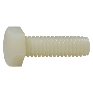 Midwest Fastener 5/16"-18 x 1" Hex Head Bolt, Coarse Thread, White