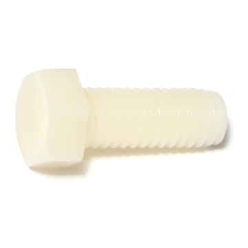 Midwest Fastener 3/8"-16 x 1" Hex Head Bolt, Coarse Thread, White