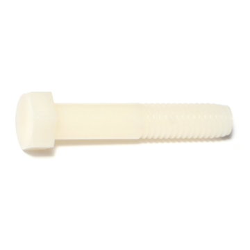 Midwest Fastener 3/8"-16 x 2" Hex Head Bolt, Coarse Thread, White
