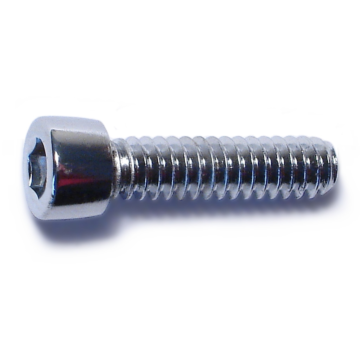 10-24 x 3/4" Socket Head Cap Screw, Coarse Thread, Chrome 