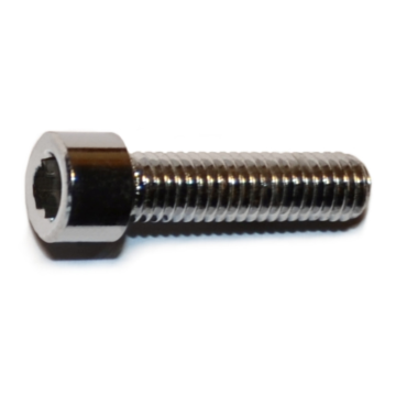 10-32 x 3/4" Socket Head Cap Screw, Fine Thread, Chrome 