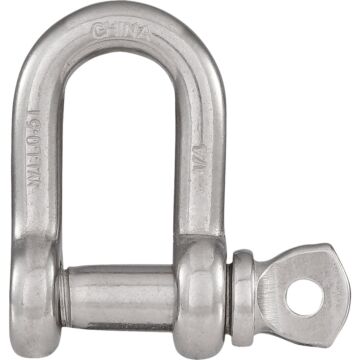 National Hardware National D Shackles, Stainless Steel, 1/4 In.