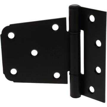 National Hardware 3-1/2 In. Matte Black Extra Heavy-Duty Steel Gate Hinge