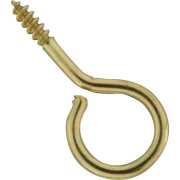 National Hardware Screw Eye (Brass - 6 pk) 1-1/16 in.