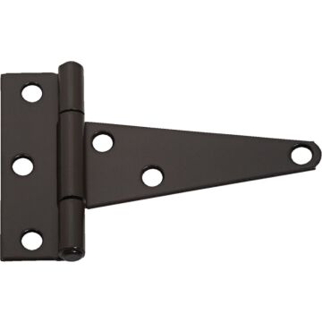 National Hardware 4 In. Black Heavy-Duty Tee Hinge (2-Pack)