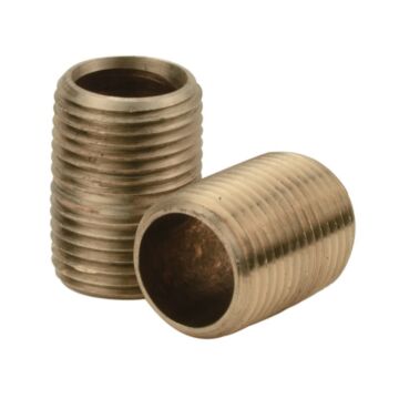 Midland Industries Red Brass Nipple - 1/2 in. x Closed