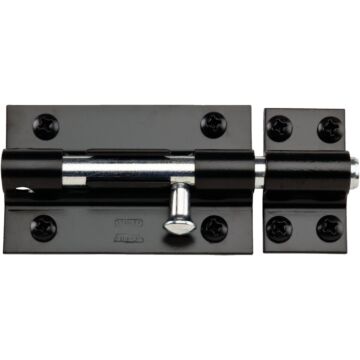 National Hardware 5 In. Black Extra Heavy Door Barrel Bolt