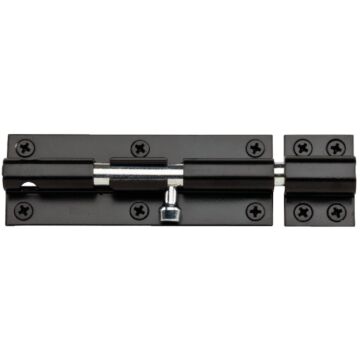 National Hardware 6 In. Black Heavy Barrel Bolt
