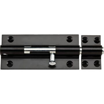National Hardware 8 In. Black Extra Heavy-Duty Door Barrel Bolt