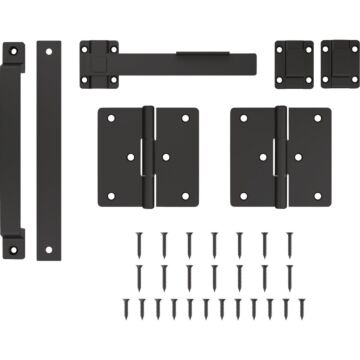 National Hardware 4-Piece Black Modern Gate Kit