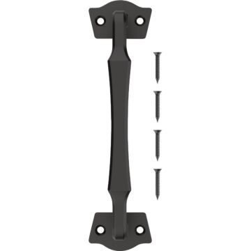 National Hardware 9-13/16 In. Black Rustic Modern Gate Pull