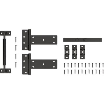National Hardware 4-Piece Black Industrial Gate Kit