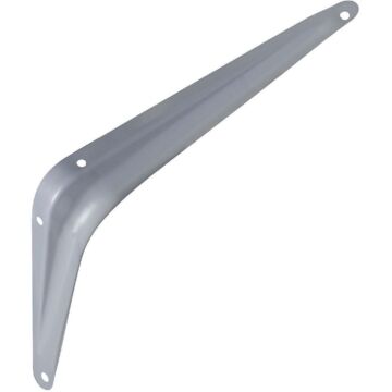 National Hardware 6 In. D. x 8 In. H. Gray Steel Shelf Bracket