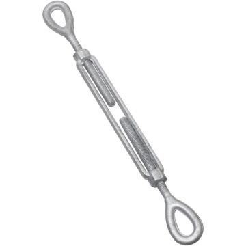 3/8" x 6" Eye To Eye Turnbuckle, Galvanized