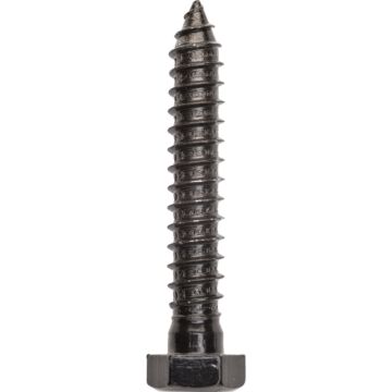 National Hardware 1/2 In. x 3 In. Hex Head Black Lag Bolt (4 Ct.)