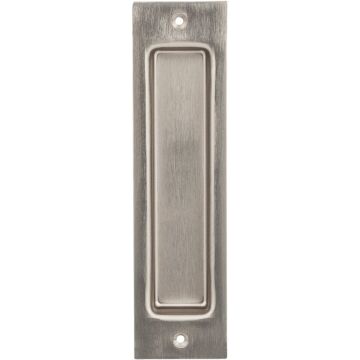 National Hardware National 8 In. Satin Nickel Flush Barn Door Pull