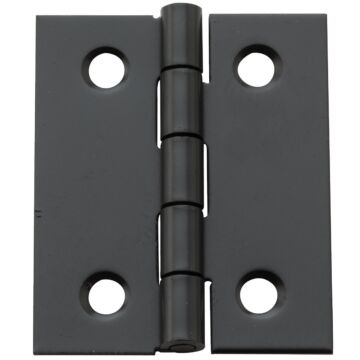 National Hardware 1-1/2 In. X 1-1/4 In. Oil Rubbed Bronze Broad Hinge (2-Pack)
