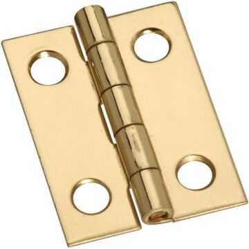 National Hardware 3/4 In. x 1 In. Narrow Brass Decorative Hinge (4-Pack)