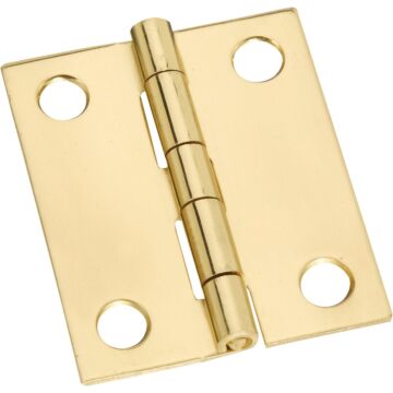 National Hardware 1-1/2 In. x 1-1/4 In. Brass Medium Decorative Hinge (2-Pack)