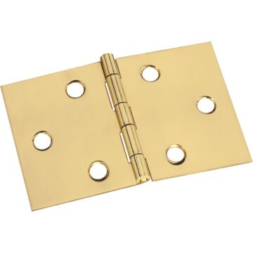 National Hardware 2 In. x 3-1/16 In. Brass Desk Hinge (2-Pack)
