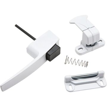 National Hardware White Push Button Latch with 1-3/4 In. Hole Spacing