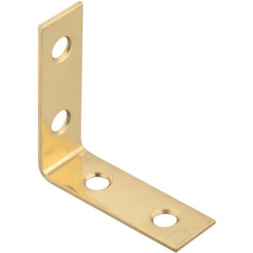 National Hardware 1-1/2 In. x 5/8 In. Solid Brass Corner Brace