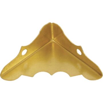 National Hardware 9/16 In. x 1-1/4 In. Brass Decorative Corner Protector (4-Count)