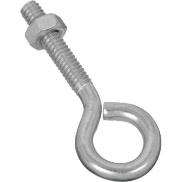 National Hardware 1/4 In. x 2-1/2 In. Zinc Eye Bolt with Hex Nut