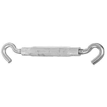 National Hardware 3/8" x 10-1/2" Hook To Hook Turnbuckle, Zinc/Aluminum