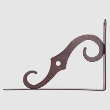National Hardware Shelf Bracket, 100 lb, 10 in L Steel, Antique Bronze