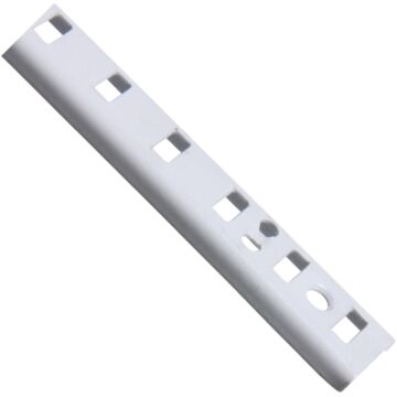 Knape & Vogt 255 Series 48 In. White Steel Mortise-Mount Pilaster Shelf Standard