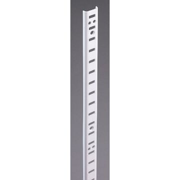 National Hardware Knape & Vogt 255 Series 48 In. Zinc-Plated Steel Mortise-Mount Pilaster Shelf Standard
