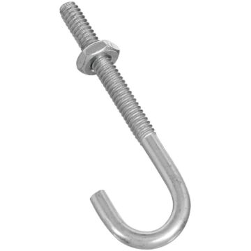 National Hardware 3/16" x 2-1/2" Hook J-Bolt, Zinc