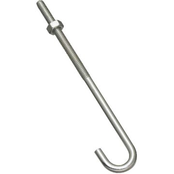 National Hardware 1/4" x 6" Hook J-Bolt, Zinc