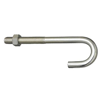 National Hardware 3/8" x 5" Hook J-Bolt, Zinc