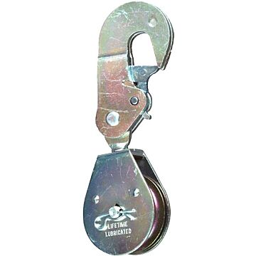 National Hardware Pulley, 3/8 in Rope, 480 lb Working Load, 2 in Sheave, Zinc