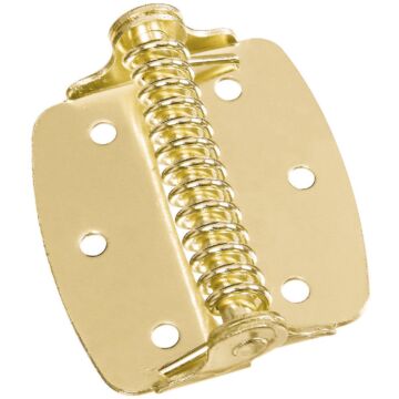 National Hardware 2 In. Brass Spring Hinge (2-Pack)