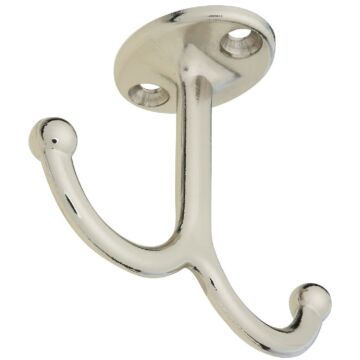National Hardware Nickel Undershelf Wardrobe Hook, 2 per Card