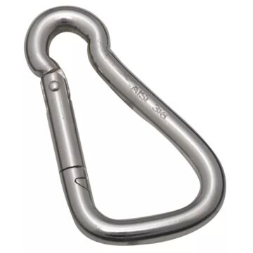 National Hardware Spring Snap, 400 lb Working Load, Stainless Steel, Zinc