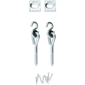 National Hardware Zinc Plated Steel Lag Screw Swing Hook Kit (2pk)
