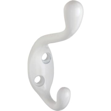 National Hardware Heavy-Duty White Wardrobe Hook