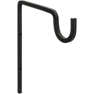 National Hardware 9 In. Black Steel Extended Wall Hook Plant Hanger