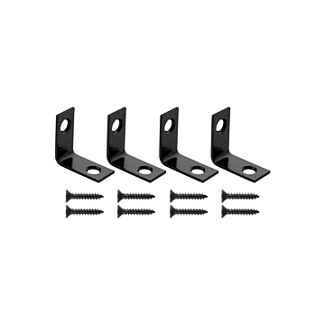 National Hardware Corner Brace (Black - 4pk) 1 in. x 1/2 in.