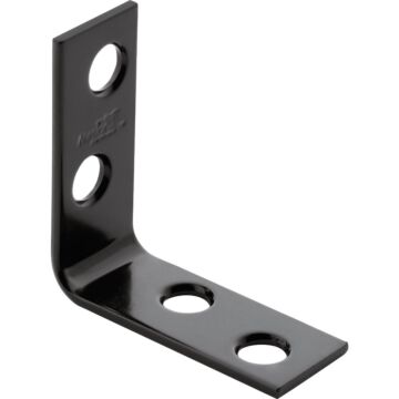 National Hardware Corner Brace (Black - 4pk) 1-1/2 in. x 5/8 in.
