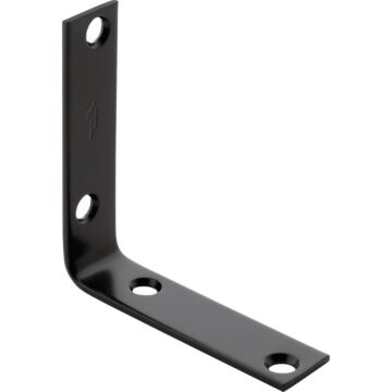 National Hardware Corner Brace (Black - 4pk) 2-1/2 in. x 5/8 in.