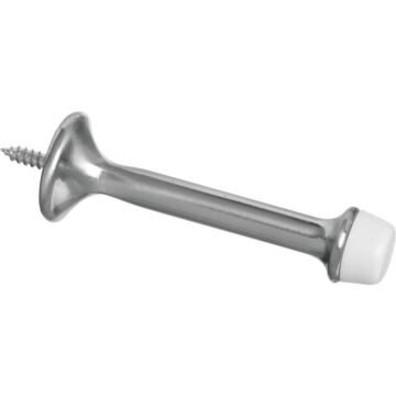 National Hardware 3 In. Satin Nickel Rigid Door Stop (2-Count)