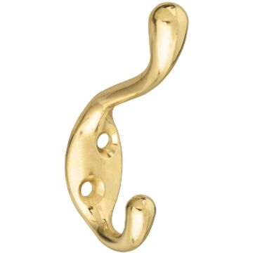 National Hardware National Heavy-Duty Brass Clothes Wardrobe Hook