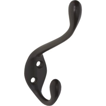 National Hardware Heavy-Duty Oil Rub Bronze Coat and Hat Wardrobe Hook