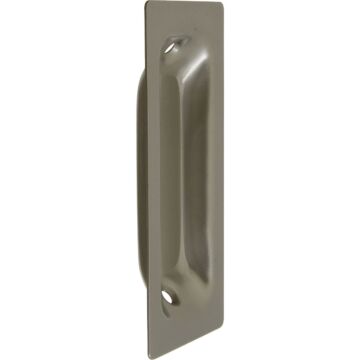 National Hardware National 3-1/4 In. Rectangular Satin Nickel Flush Pocket Door Pull